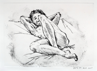 Nue couch&eacute;e - Pointe s&egrave;che - x/10